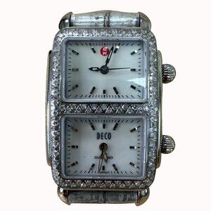 Michele Art Deco Watch  .68 Ct Diamond Vintage Inspired Luxury, Old Money, Dual